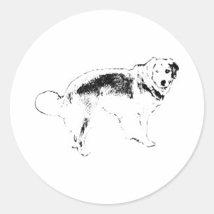 Adesivo Redondo Rustic Harvest Pup