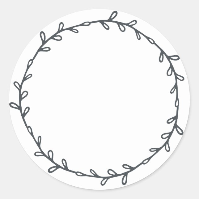 Adesivo Redondo Rustic Homemade Jam Canning Black White Escreve So (Frente)