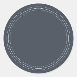 Adesivo Redondo Rustic Homemade Simple Dark Blue Escreve Em