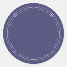 Adesivo Redondo Rustic Homemade Simple Marinho Blue Escreve Em