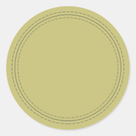 Adesivo Redondo Rustic Homemade Simple Olive Green Escreve Em