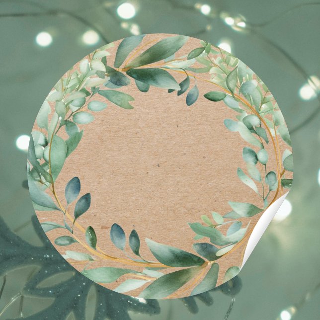 Adesivo Redondo Rustic kraft Blank Christmas jam ingredient Label (Criador carregado)