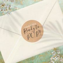 Rustic Kraft Chic Script Ready to Pop