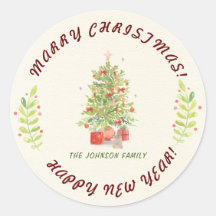 Rustic Personalize Greenery Natal