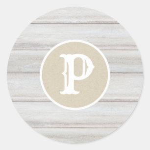 Adesivo Redondo Rustico Branco Madeira Shabby Chic Kraft Favor de 