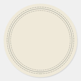 Adesivo Redondo Rustico Simples Branco Antigo Escrita Caseira