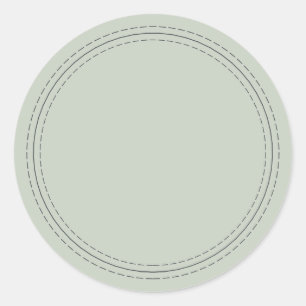 Adesivo Redondo Rústico Simples Caseiro Verde Pastel Escreva Em