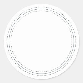 Adesivo Redondo Rústico Simples Preto e Branco para Escrever em Ca