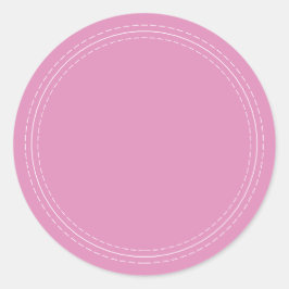 Adesivo Redondo Rústico Simples Rosa Fúcsia Escrita à Mão