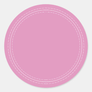 Adesivo Redondo Rústico Simples Rosa Fúcsia Escrita à Mão