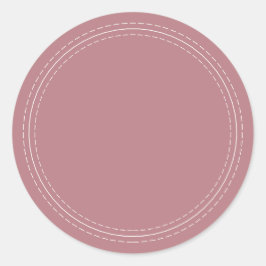 Adesivo Redondo Rústico Simples Rosa Poeirento Escrever Em Casa