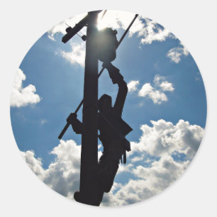 Adesivo Redondo Rusty the Lineman