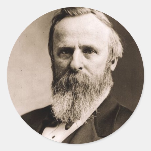 Adesivo Redondo Rutherford B. Hayes (Frente)