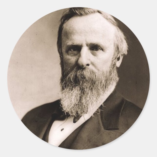 Adesivo Redondo Rutherford B. Hayes 19 (Frente)