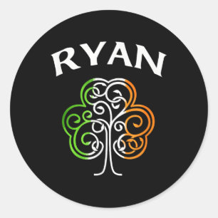 Adesivo Redondo Ryan Shirt Irish Shamrock Dia de São Patrício