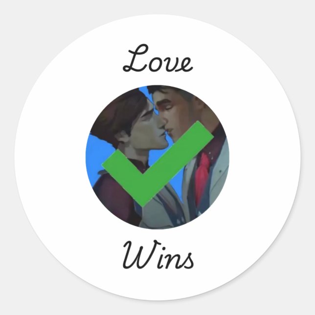 Adesivo Redondo S1 Jayvik Love Wins Sticker (Frente)