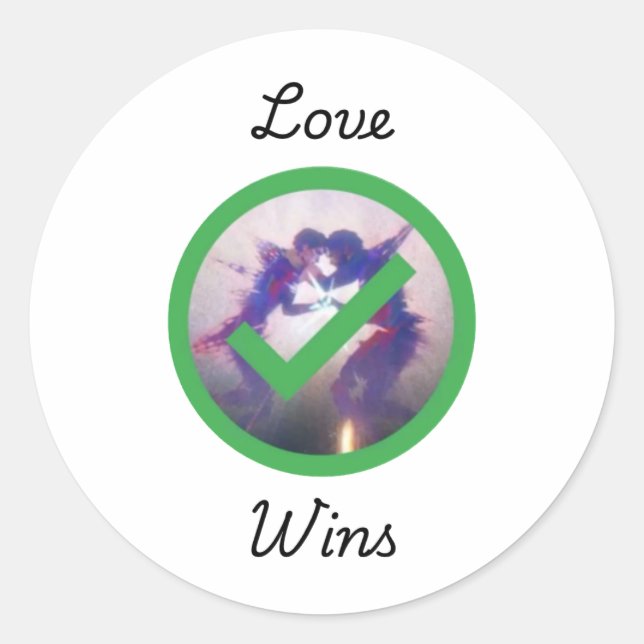 Adesivo Redondo S2 Jayvik Love Wins Sticker (Frente)