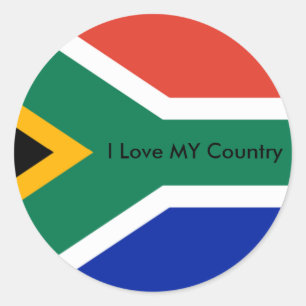 Adesivo Redondo S África Bandeira O MUSEU Zazzle Eu Amo O Meu País