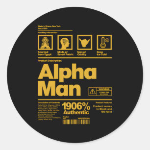 Adesivo Redondo S Alpha African 1906 Fraternity Information Descri