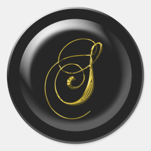 Adesivo Redondo S Monograma Para Casamentos