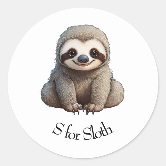 Adesivo Redondo S para Sloth (Frente)