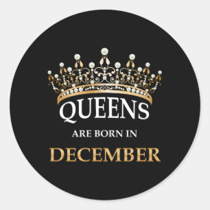 Adesivo Redondo S Queens Estão Nasceres Em Dezembro