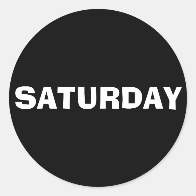 Adesivo Redondo Sábado Ad Lib Black Sticker by Janz (Frente)