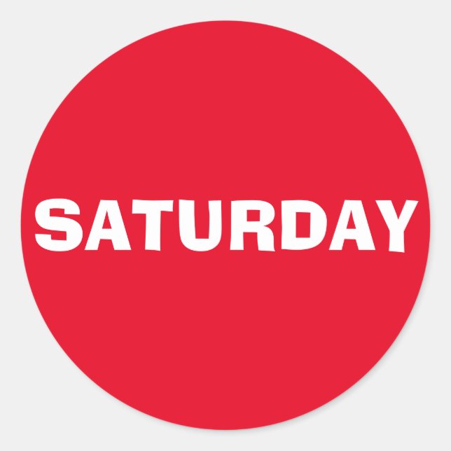 Adesivo Redondo Sábado Ad Lib Red Sticker by Janz (Frente)