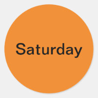 Sábado Dia da Semana Palitos Laranja