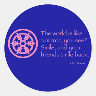 Adesivo Redondo Sabedoria do zen