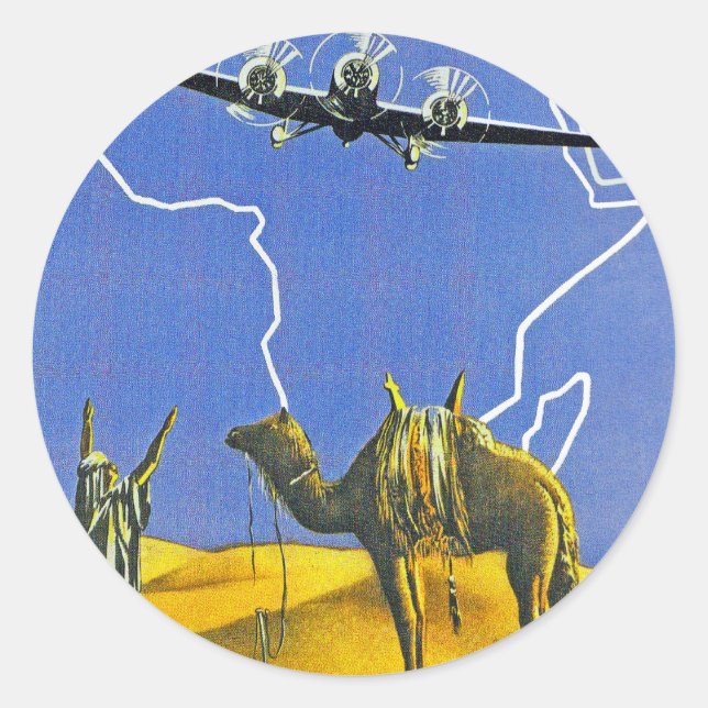 Adesivo Redondo Sabena ~ Belgique Congo (Frente)