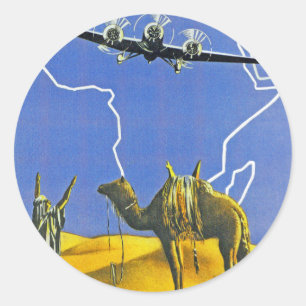 Adesivo Redondo Sabena ~ Belgique Congo