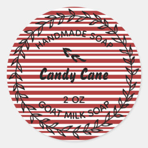 Adesivo Redondo Sabonete Caseiro Grinalda Rústica do País Cane de