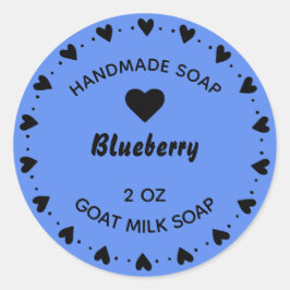 Adesivo Redondo Sabonete Russo do Campo Caseiro Azul