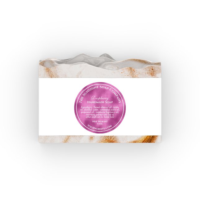 Adesivo Redondo Sabonetes cosméticos de folha quente tecida em est (Criador carregado)