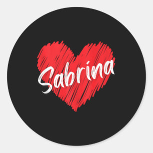 Adesivo Redondo Sabrina I Love Sabrina Heart Vin