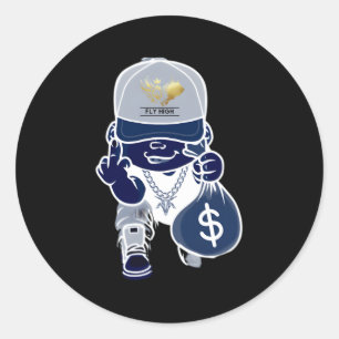 Adesivo Redondo Saco De Dinheiro