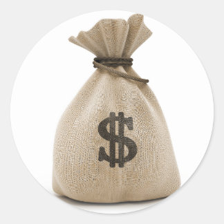 Adesivo Redondo saco de dinheiro