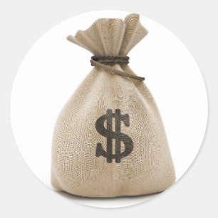 Adesivo Redondo saco do dinheiro