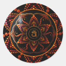 Sacral Chakra, Svadhishthana Dot Art Mandala
