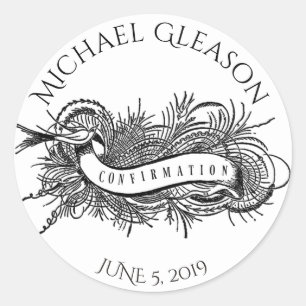 Adesivo Redondo Sacramento Religioso da Confirmação