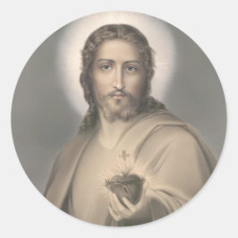 Adesivo Redondo Sacred Heart of Jesus Sticker