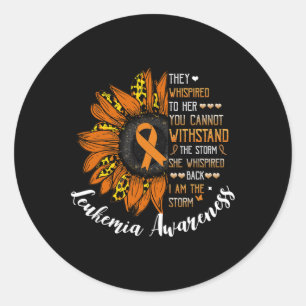 Adesivo Redondo Sacudido De Volta Eu Sou A Consciência Da Leucemia