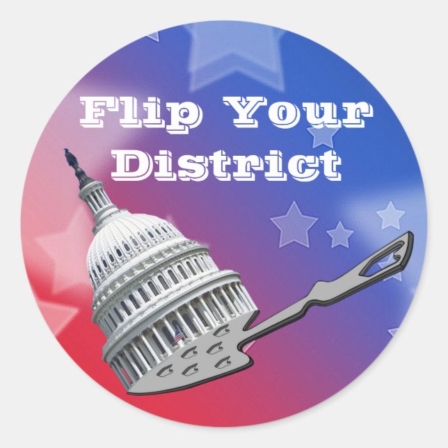 Adesivo Redondo Sacudir Do Voto Do Seu Distrito 2026 (Frente)