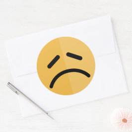 Adesivo Redondo Sad Emoji