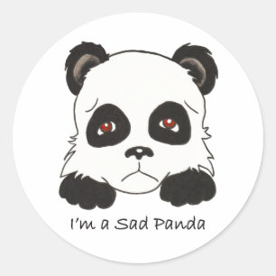 Adesivo Redondo Sad Panda