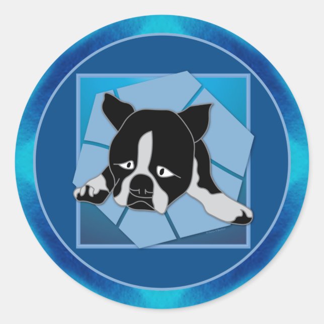 Adesivo Redondo Sad Puppy (Frente)