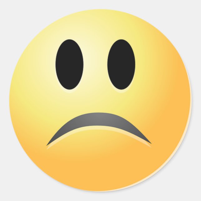 Adesivo Redondo Sad Sad Sad Miss-you Face Destiny Art (Frente)