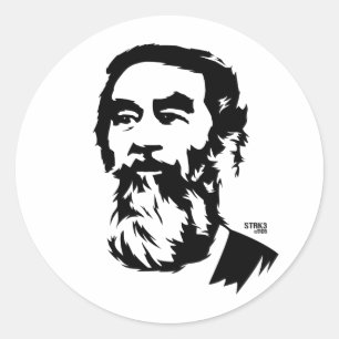 Adesivo Redondo Saddam Hussein Portrait Sticker