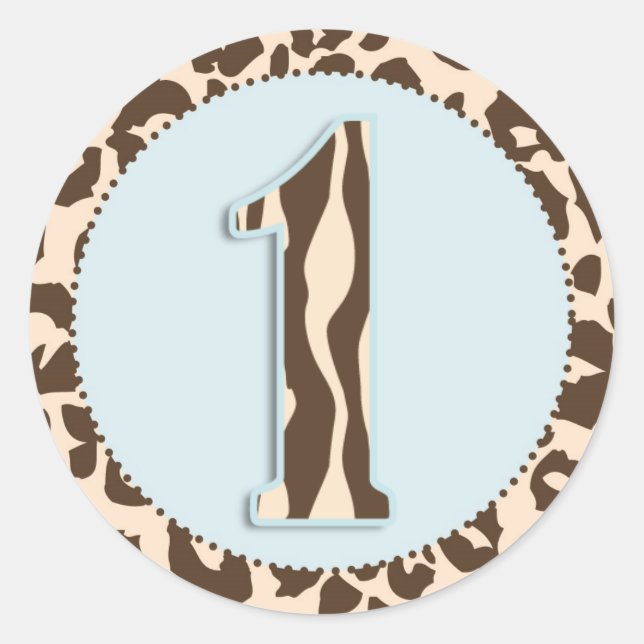 Adesivo Redondo Safari Boy Sticker 2 (Frente)